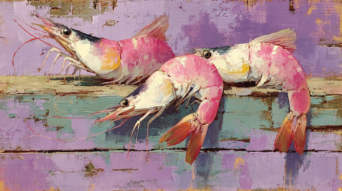 The Prawn Scatter - 4K digital art for Samsung The Frame TV