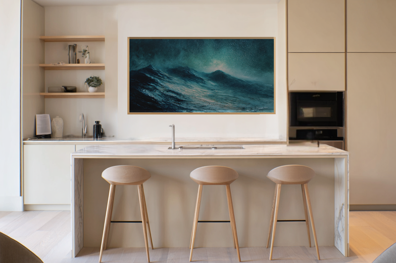 Tidal Symphony – Canvas TV Artwork Ocean Waves (4K Digital Download)