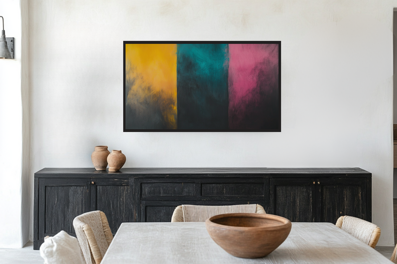 Trio Flux – Bold Colorfield Abstract for Samsung Frame TV