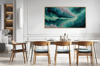 Turquoise Current – Organic Flow for Samsung Frame TV & Hisense CanvasTV