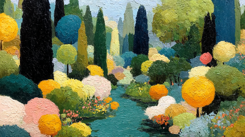 Tuscan Reverie – Geometric Landscape for Frame TV & CanvasTV