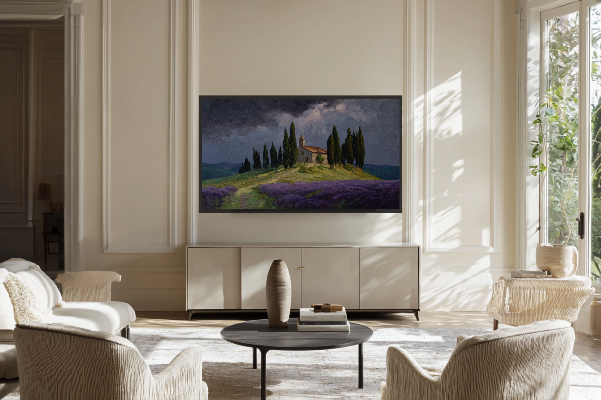Tuscany Twilight – Lavender Chapel for Samsung Frame TV
