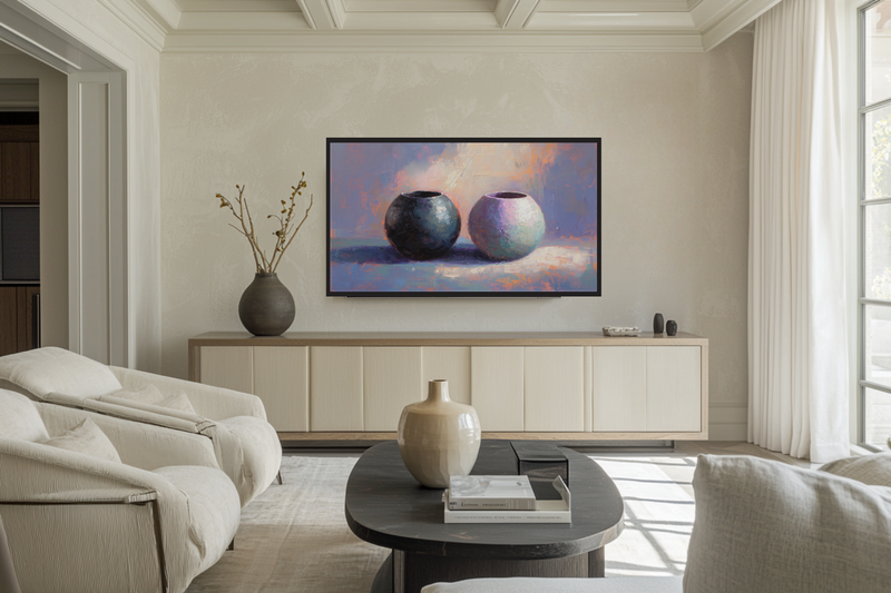 Twin Glow – Impressionist Still Life for Samsung Frame TV