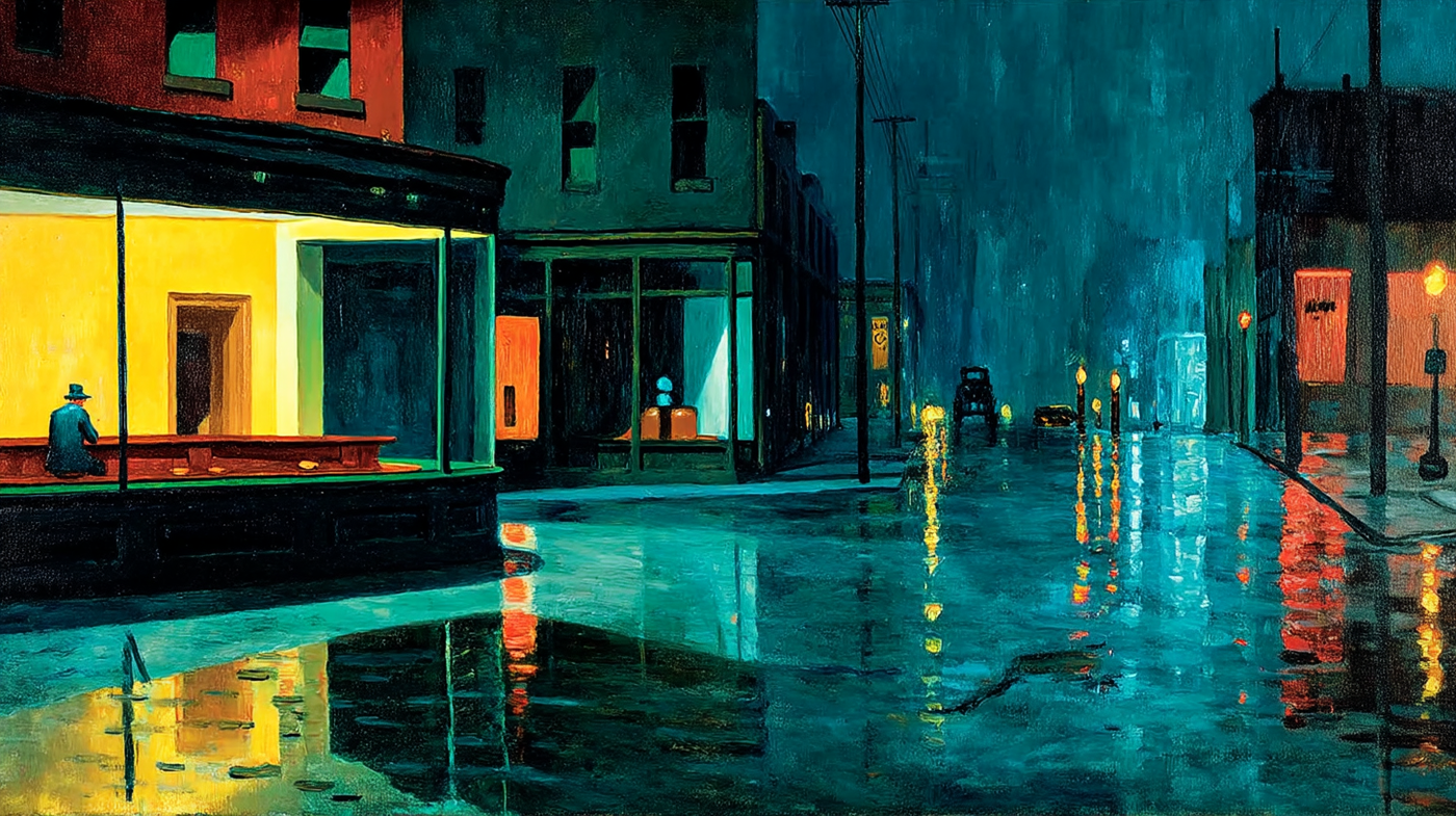 Colorful cubist architectural composition with geometric building blocks in chartreuse, teal and yellow urban design – digital art for Samsung Frame TV