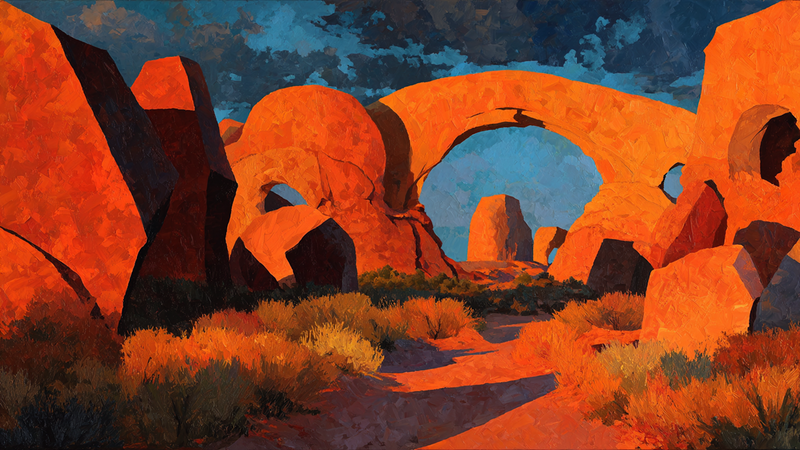 Utah Arches Amber Dusk