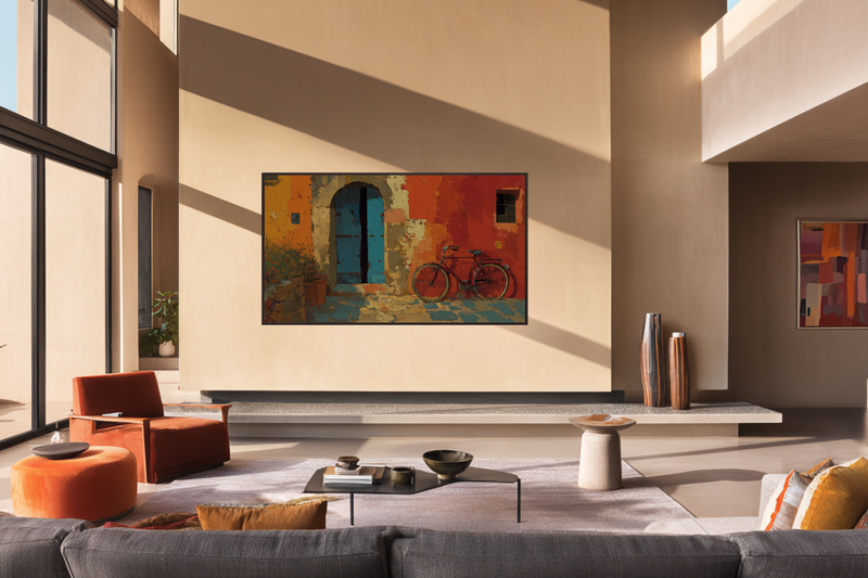 Vintage Bicycle Ochre Wall