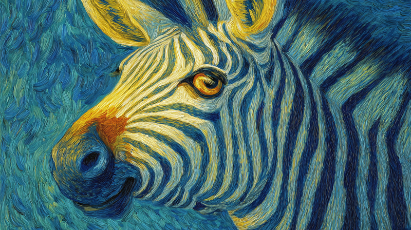 Whimsical Zebra Zoo - Safari Kids Art for Samsung Frame TV