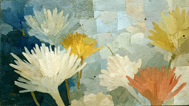 White Chrysanthemum Petal Study