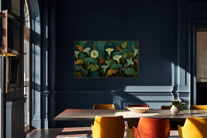 White Datura Midnight Unfurling