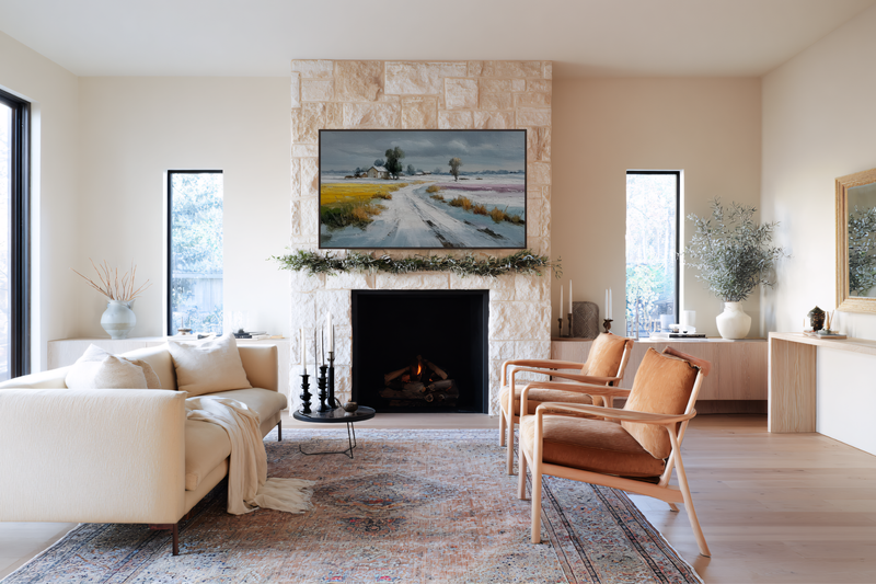 Winter Path Golden Fields