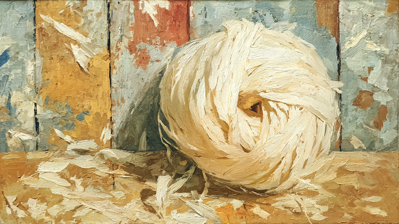 Wool Roving Pale Wood