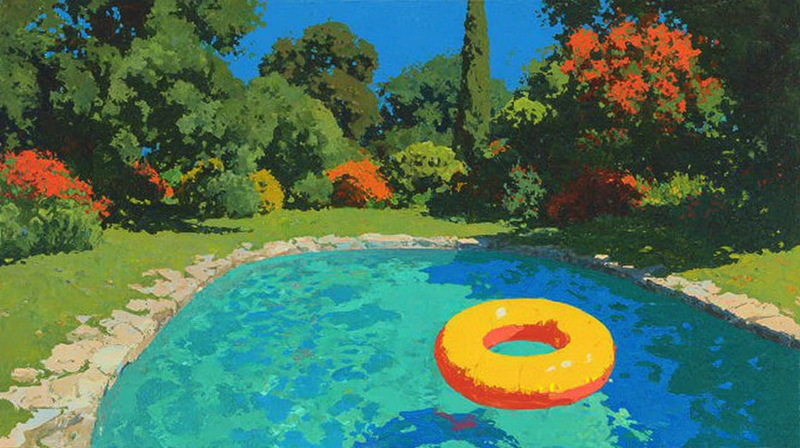 Yellow Ring Pool Afternoon