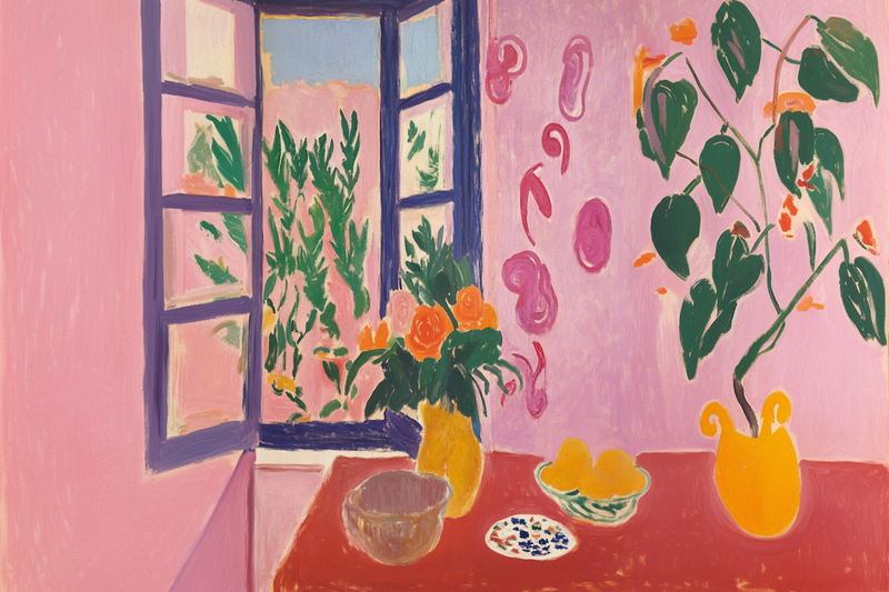 Lemon Grove Window – Vibrant Still Life Digital Art for Samsung Frame TV
