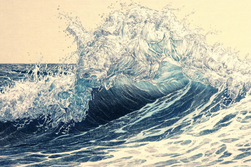 Ocean Surge – Free April Wave Art for Samsung Frame TV
