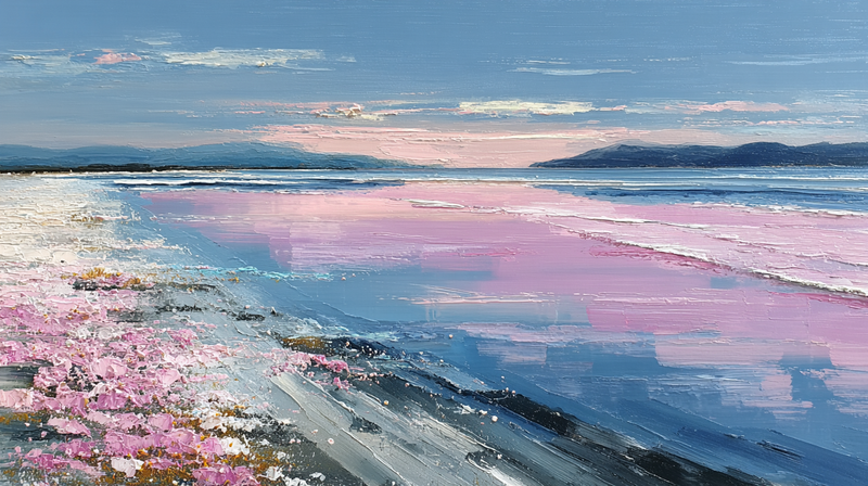 Aerial Blush Hillside