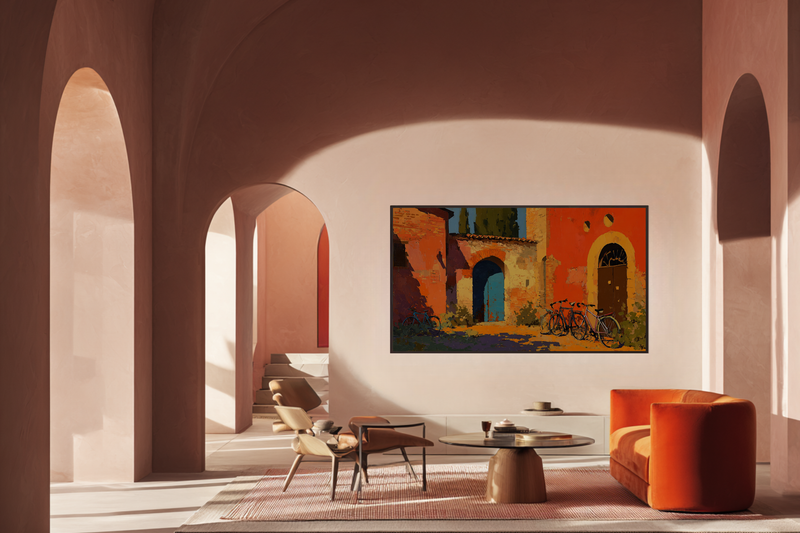 Amber Courtyard Abandoned Bikes