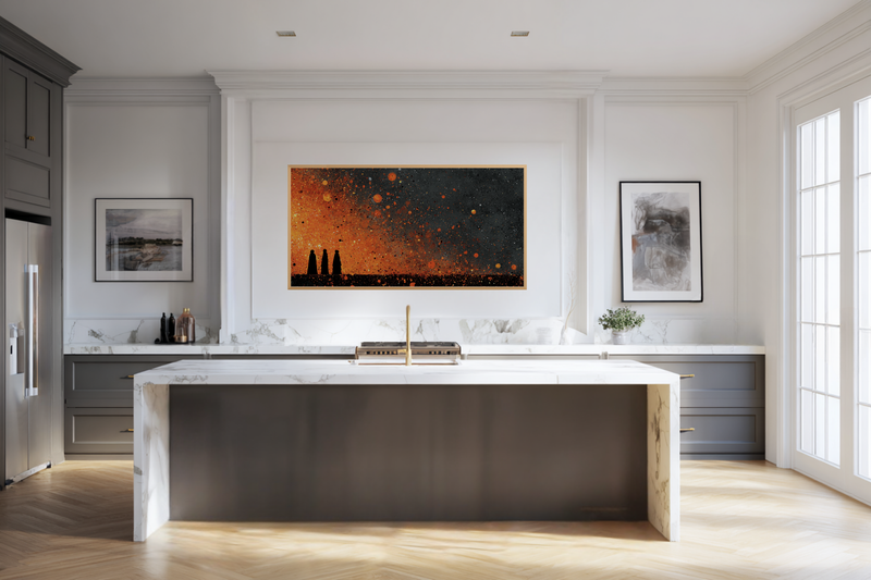 Amber Silhouettes – High Contrast Street for Samsung Frame TV & Hisense CanvasTV