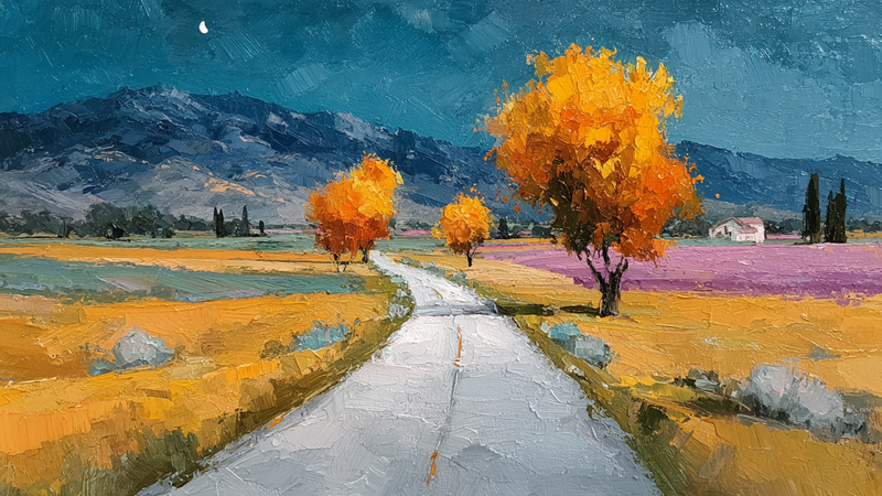 Autumn Mountain Passage Frame TV Art | 4K Digital Download