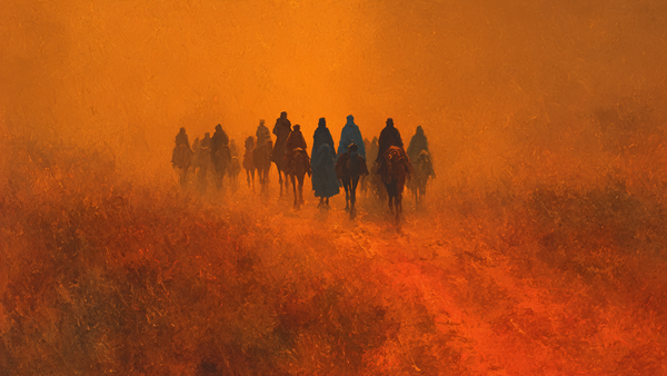 Camel Market Golden Dust travel scene on Samsung Frame TV - 4K digital download featuring desert trading in warm amber and terracotta dust atmosphere