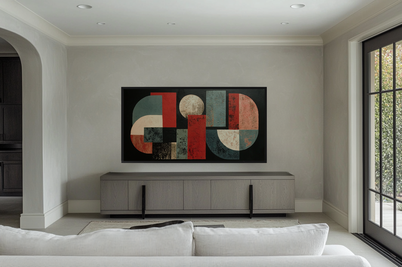 Contemporary Cipher – Geometric Statement for Samsung Frame & HiSense Canvas TV