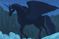 Celestial winged horses in midnight and starlight variants – 4K digital artwork for Samsung Frame TV