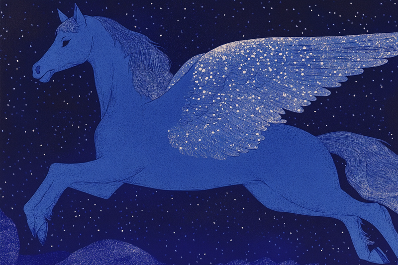 Celestial Companions – Winged Horse Digital Art for Samsung Frame TV