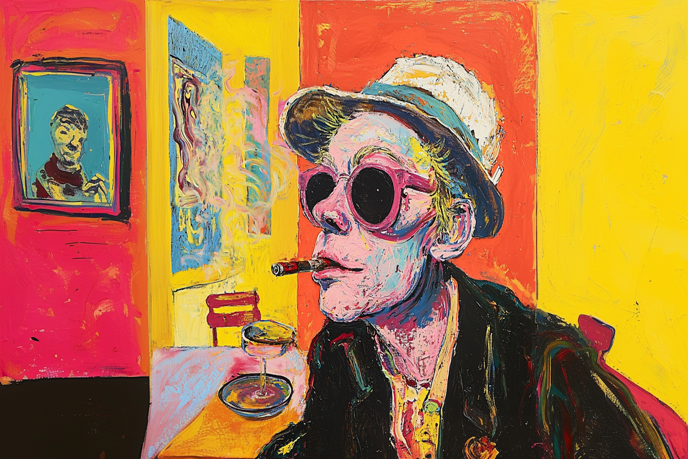 Bold neo-expressionist portrait with chaotic and rebellious energy – 4K digital art for Samsung Frame TV