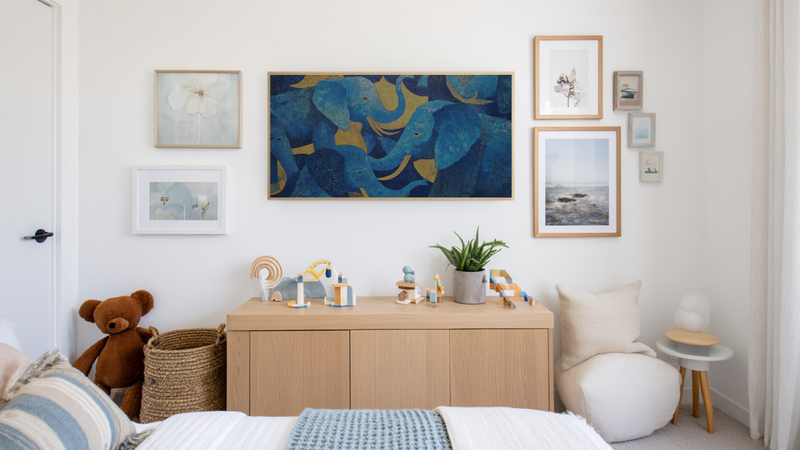 Elephant Moon Dance - Night Kids Art for Samsung Frame TV