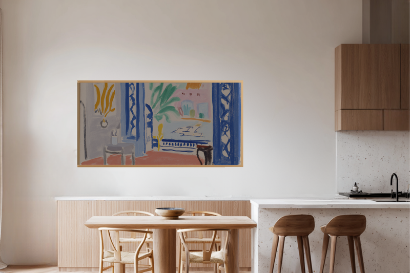 Financial District Interior Matisse-Style Frame TV Art