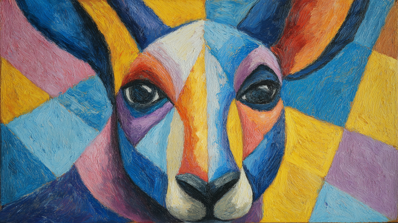 Geometric Fox Adventure - Modern Kids Art for Samsung Frame TV