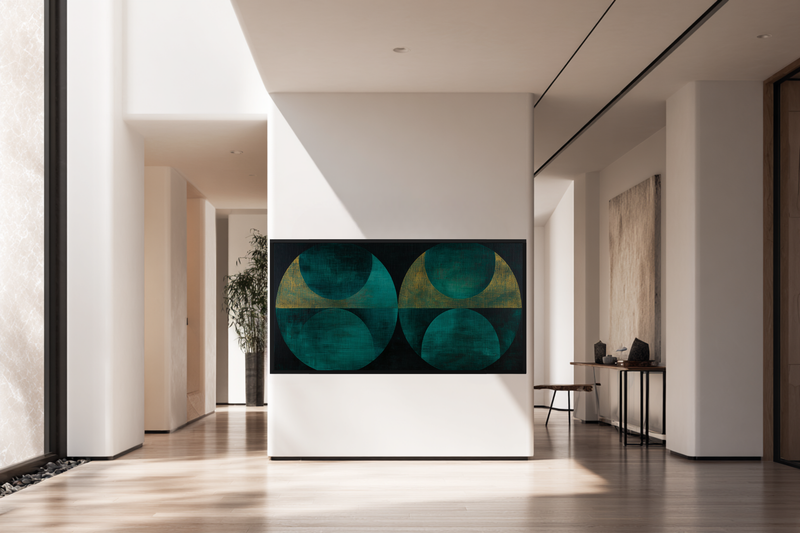 Golden Circles – Modernist Harmony for Samsung Frame TV & Hisense CanvasTV
