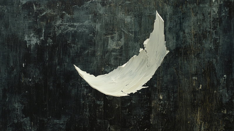 Ivory Stroke – Minimalist Expression for Samsung Frame TV