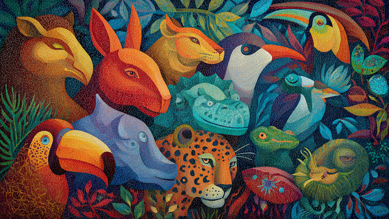 Jungle Toucan Paradise - Tropical Kids Art for Samsung Frame TV