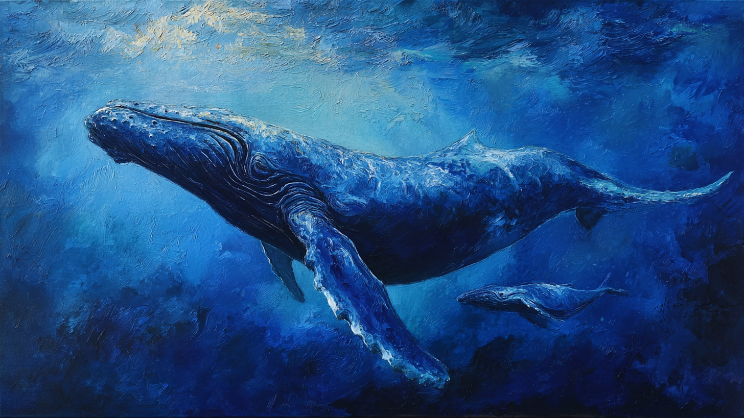 Ocean Whale Journey - Marine Kids Art for Samsung Frame TV