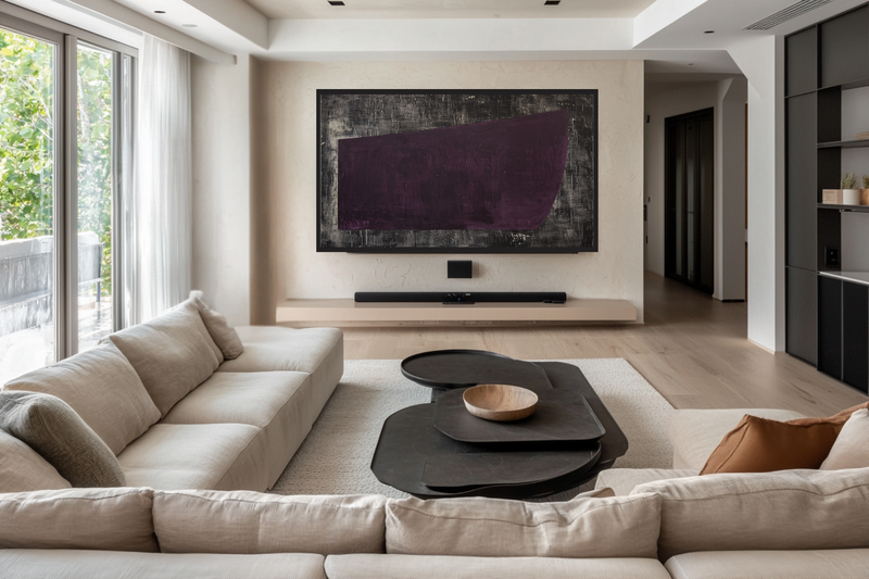 Midnight Form – Violet Geometric Abstract for Samsung Frame TV