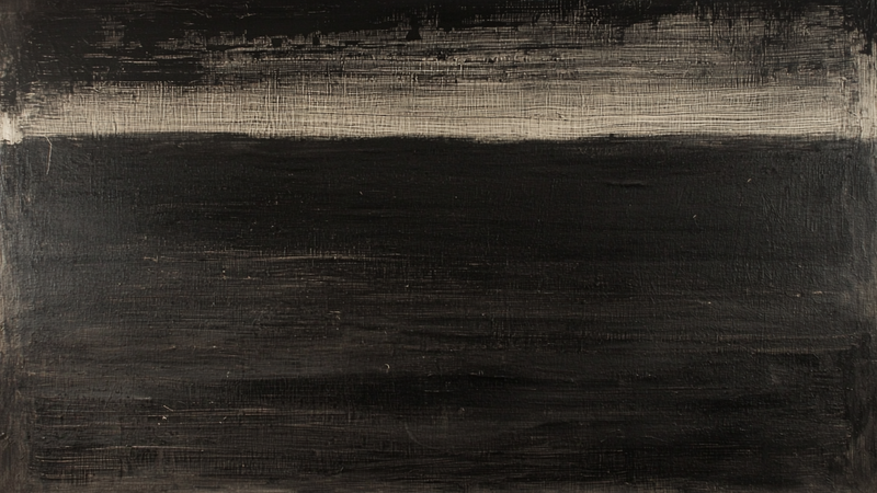 Obsidian Horizon – Abstract Minimalist Black Stripe for Frame TV