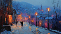Prague Winter Evening