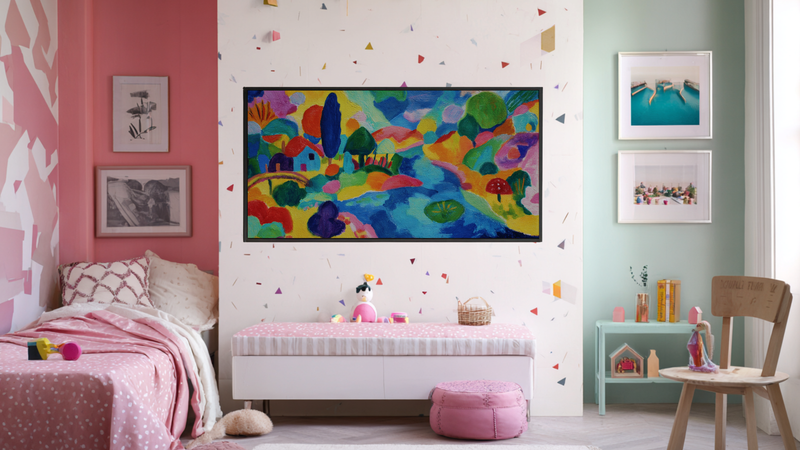 Rainbow Hills Dreamscape - Fantasy Kids Art for Samsung Frame TV