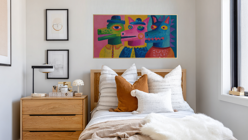 Robot Friends Party - Tech Kids Art for Samsung Frame TV