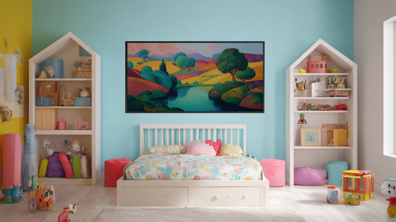 Rolling River Valley - Nature Kids Art for Samsung Frame TV