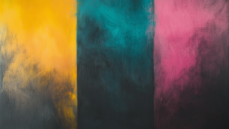 Trio Flux – Bold Colorfield Abstract for Samsung Frame TV