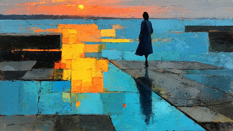 Urban Reflection Art for Frame TV | 4K Digital Download