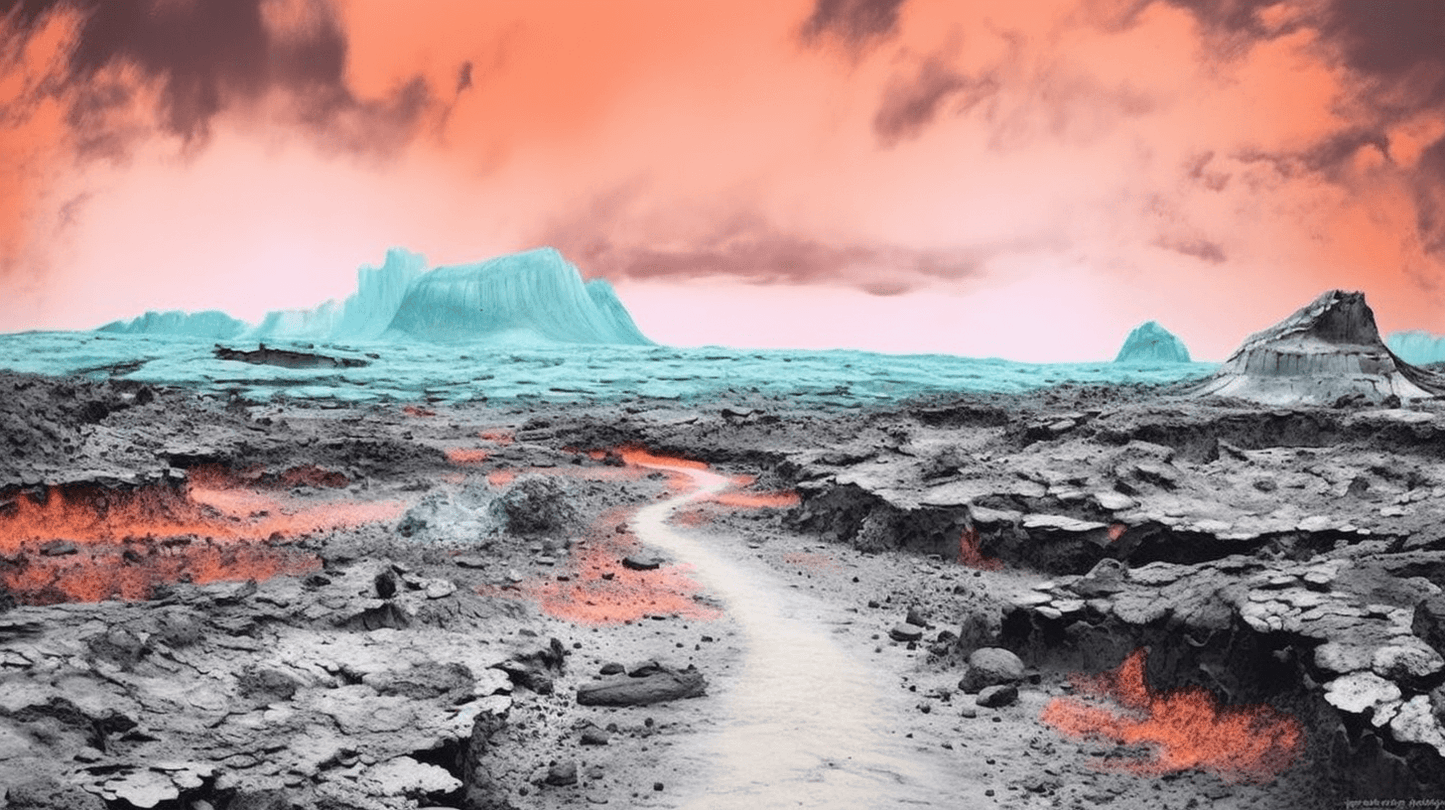 Burning Red Rocks by Art For Frame